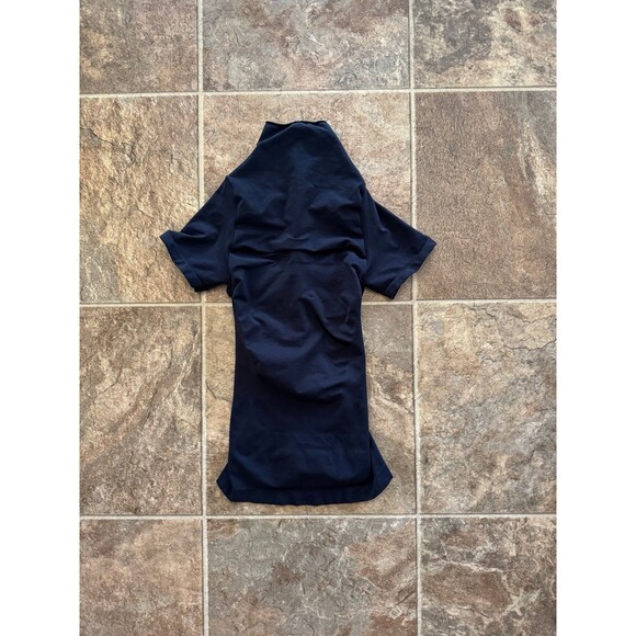 Skims Seamless Sculpt Zip Front T-Shirt Onyx Size XS - Picture 10 of 12